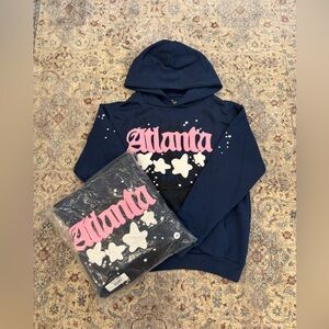 Navy Atlanta Spider Hoodie
